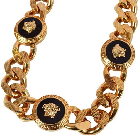 versace gold coin necklace|Versace necklace real gold.